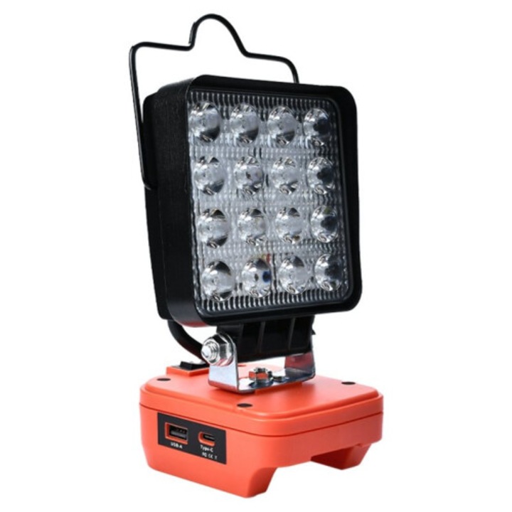 Lampa de lucru LED portabila fara fir 48W 4200LM USB Type-C
