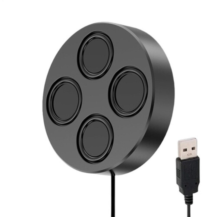PC hangszórók, mágneses hangszóró, nagy hangerő, erős basszus, fekete, univerzális, USB