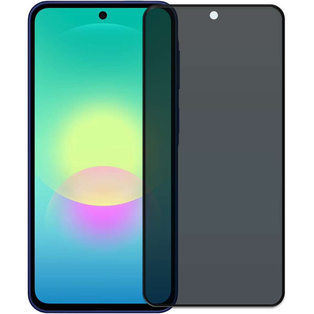 Folie din sticla securizata pentru Samsung Galaxy A27 5G, HAMSTERBOX Privacy Shield, Protectie completa ecran, Full face, Aplicare rapida, Case Friendly, Negru