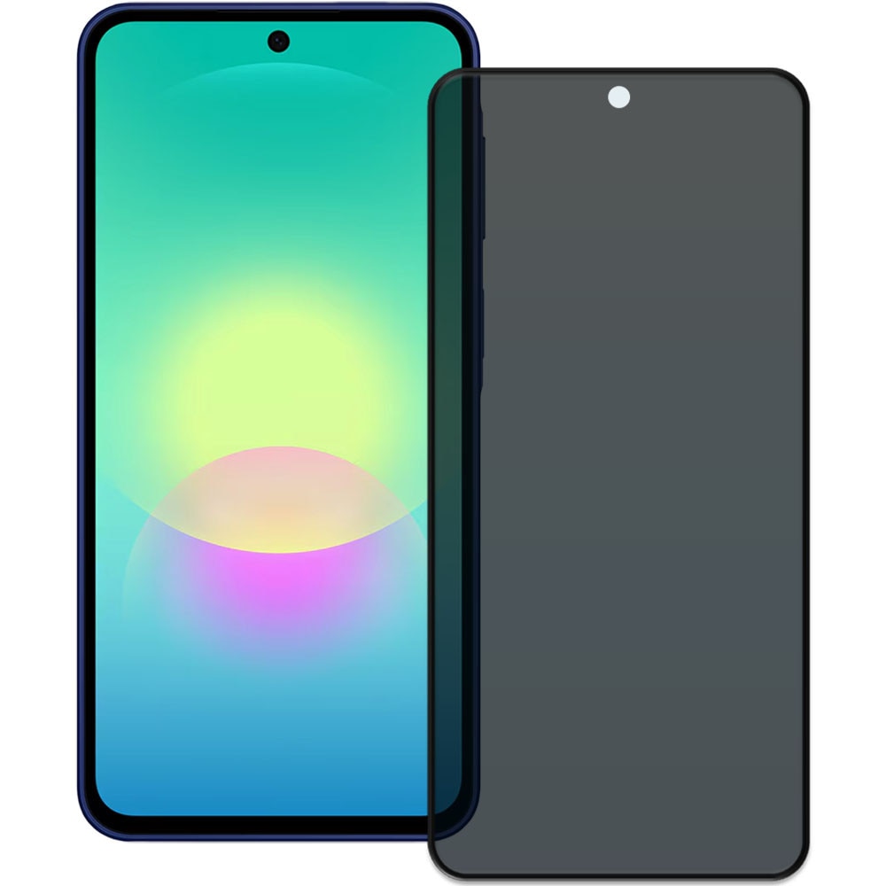 Folie din sticla securizata pentru Samsung Galaxy A27 5G, HAMSTERBOX Privacy Shield, Protectie completa ecran, Full face, Aplicare rapida, Case Friendly, Negru