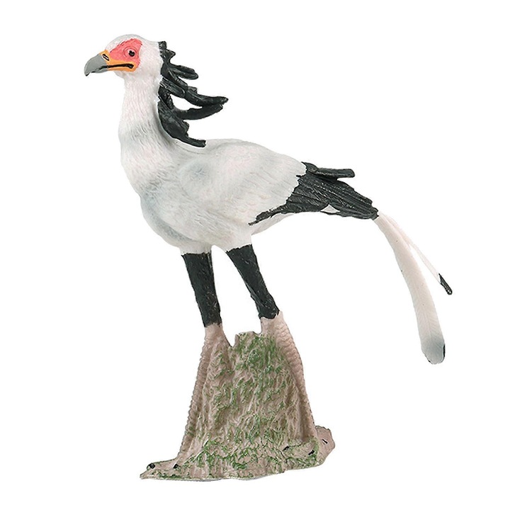 Titkár madár figura, 3 db-os készlet, műanyag, 9x3x10cm