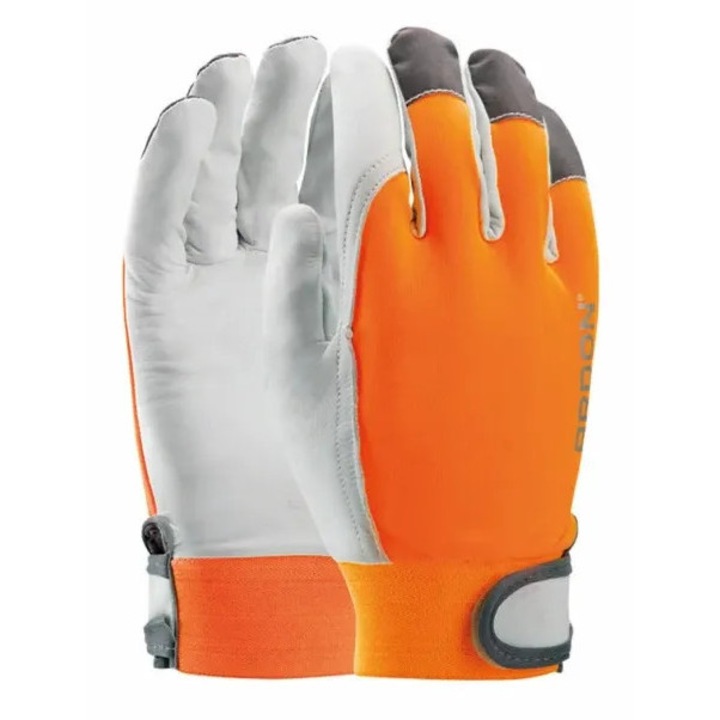 Manusi de protectie din piele din cauciuc, Ardon HOBBY REFLEX, culoarea portocaliu - marimea 08