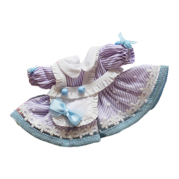 Babaruha kislánynak, szett, textil anyag, levehető, 11x8cm