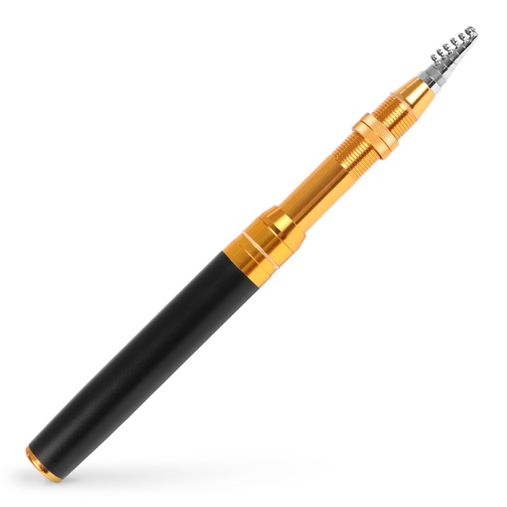 Mini teleszkópos horgászbot, fekete, 2.1m, 24.5cm zárt állapotban