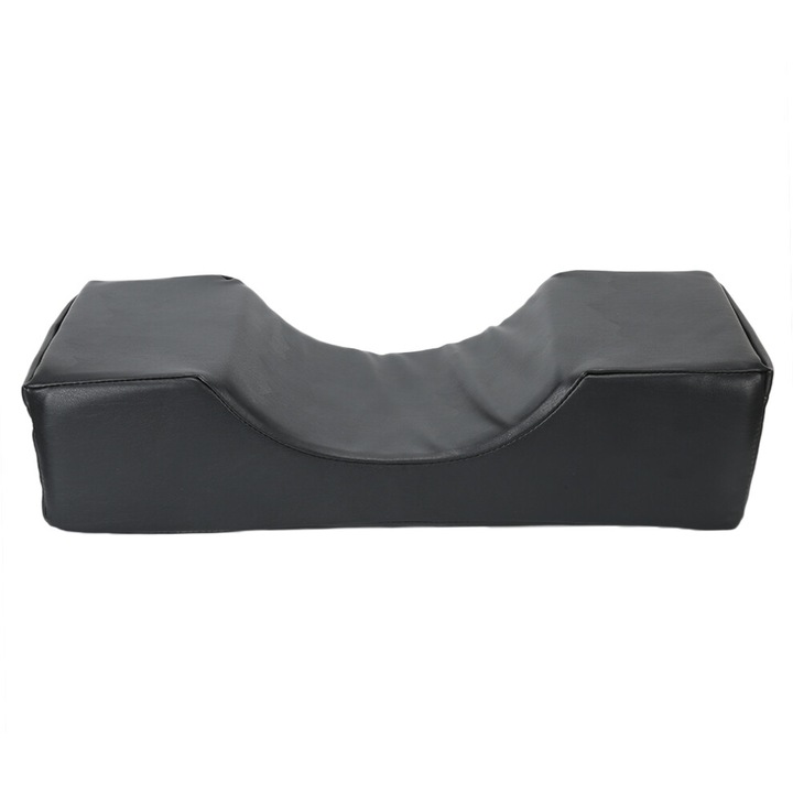 Kéztámasz körömdíszítéshez, fekete PU, 500x125x200mm