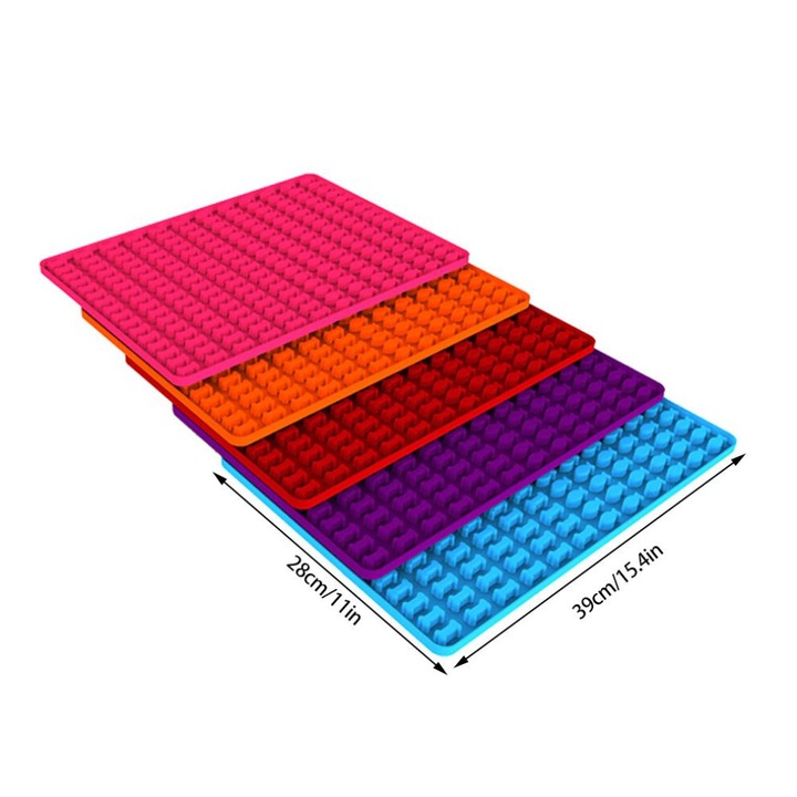 Tava copt silicon, mat, 39.5x28cm, rezistenta la caldura, 96 gauri, neaderenta