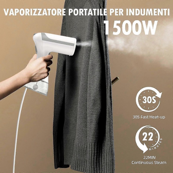 Gőzölős vasaló 1500W, kompakt, 300ml, fehér