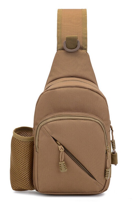 Férfi sling mini slim hátizsák, fekete, kicsi