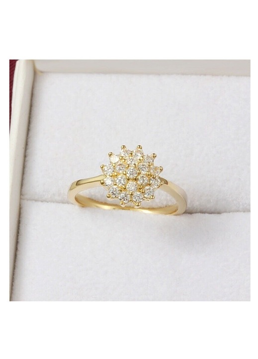 Inel logodna aur galben 14K diamant 1.5 carate