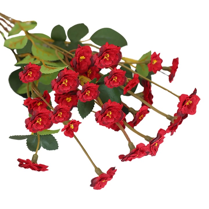 Buchet flori artificiale trandafiri multicolor decor masa living