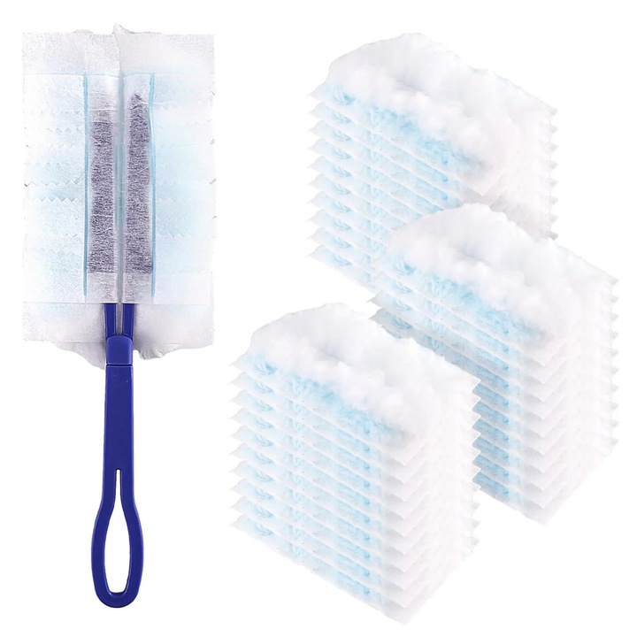 Perie electrostatica YANYXR pentru praf, curatare delicata, alb, 30x10cm