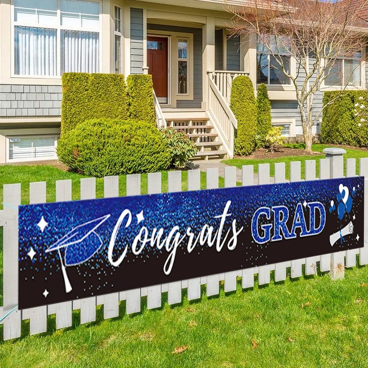 Banner decorativ pentru absolvire 2024, multicolor, 25x19x2cm