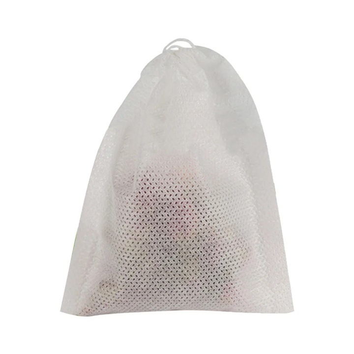 YANYXR BCS3252495 teafilter tasak, nem szőtt anyagból, zsinórral, 7 x 9 cm, fehér, 200 db