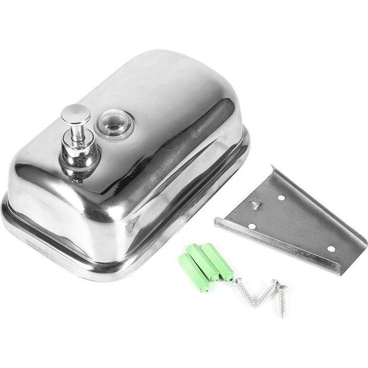 Adagoló inox 202, 500ml, fali rögzítés, átlátszó