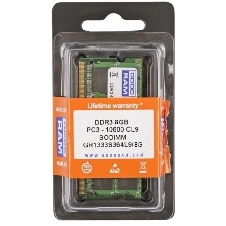 GOODRAM NB Memória DDR3 8GB 1333MHz CL9 SODIMM