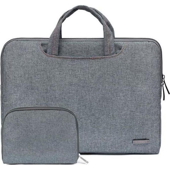 Laptop tok 15.6 inch, ütésálló, vízálló, szürke, 35x25.5x3.5cm
