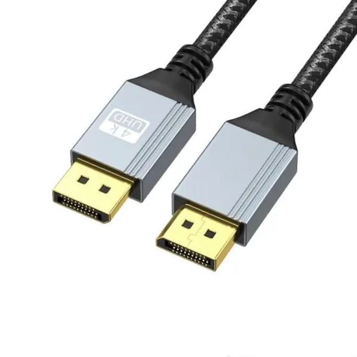 DisplayPort 1.4 kábel 4K60Hz 2m egyenes fekete