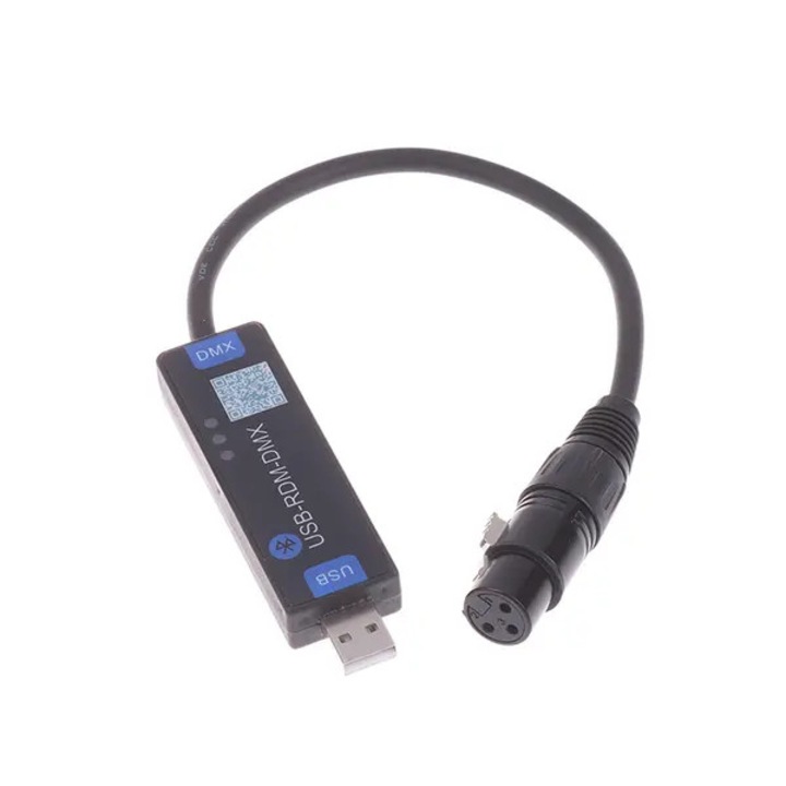 DMX vezeték nélküli vezérlő USB Bluetooth, fekete, mobil