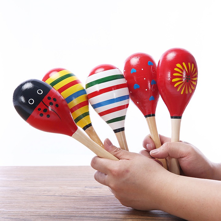 Jucarie interactiva bebelusi, antrenament auditiv si prindere, mare, multicolor, 11.5cm