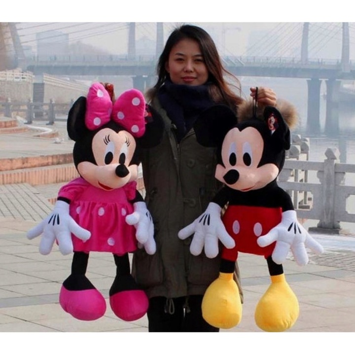 Jucarie de plus Disney Minnie Mickey 80cm multicolor