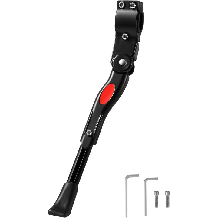 Suport lateral bicicleta aluminiu ajustabil negru 24-27 inch