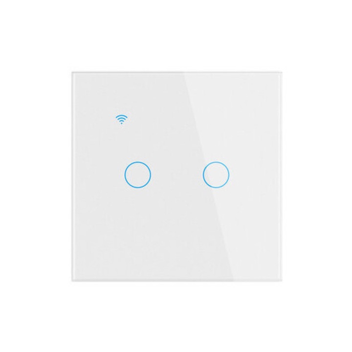 Intrerupator tactil, 220-240VAC, ZigBee 3.0, alb, 86x86x35mm
