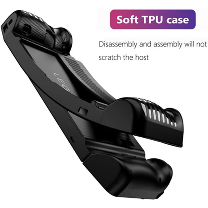 TPU védőtok Lenovo Legion GO fekete fehér 100g állvánnyal