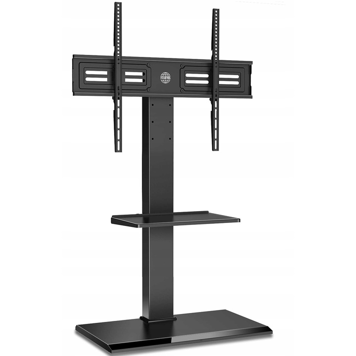 Fitueyes forgatható fekete fém TV állvány 85x40x142cm állítható