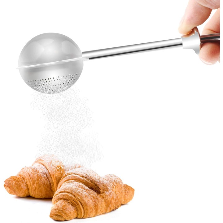 Instrument pentru cernut faina si pudrat zahar, inox, 18cm