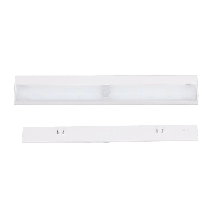 Lampa cu senzor miscare LED alb 4xAAA mica
