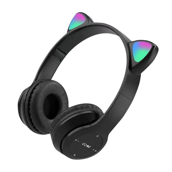 Over-Ear Bluetooth 5.0 fejhallgató, 8 óra üzemidő, fekete, 170g