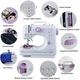 Masina de cusut ZYBLSSBB mini, 12 ace, fir dublu, mov, 220V