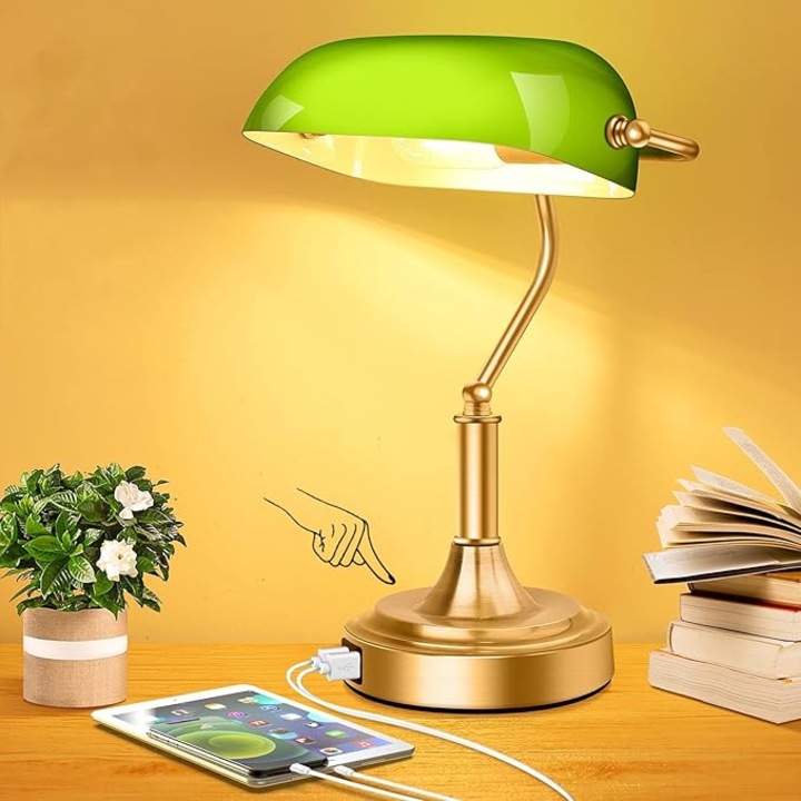 Veioza masa ZYBLSSBB sticla verde design decorativ