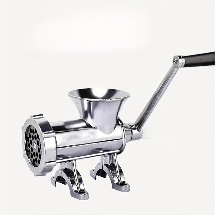 Masina de tocat manuala multifunctionala, aluminiu, argintiu, compacta