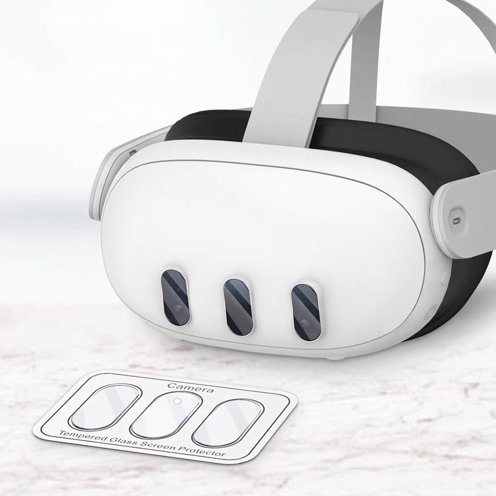 VR kamera lencsevédő edzett üvegfólia 15x10x1cm szett