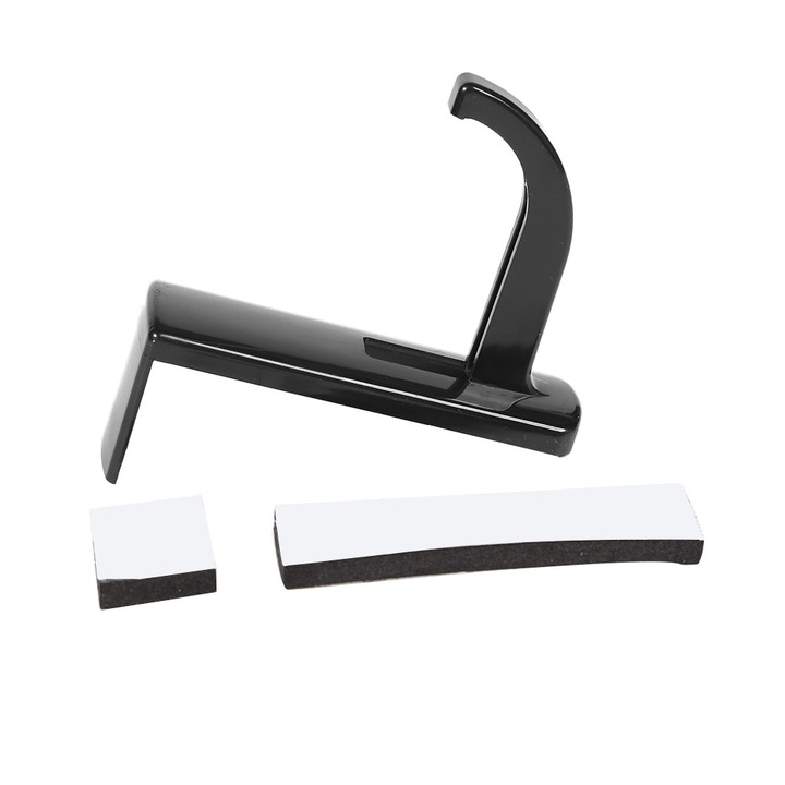 Suport casti perete, negru, 80x45x22mm