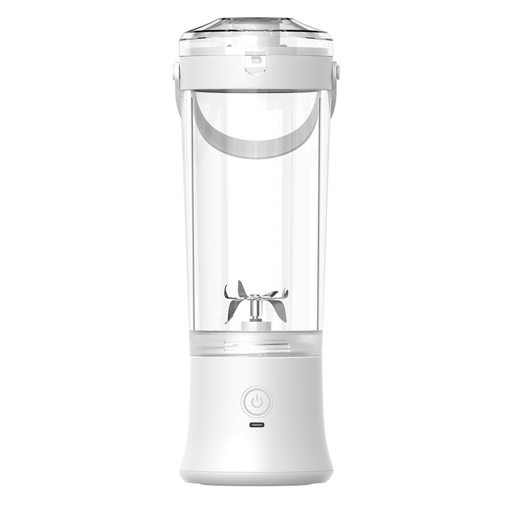 Преносим пасатор 600 ml, USB презареждаем, бял, 31.7x9.9x9.9 cm