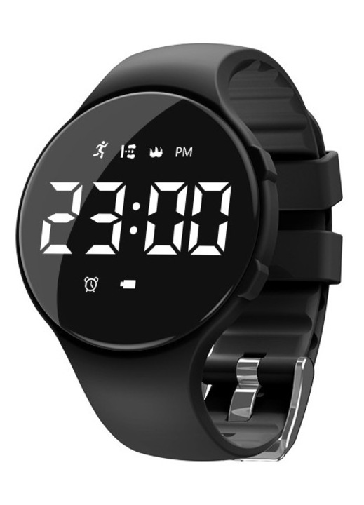 Digitális multifunkciós gyerek sportóra, lépésszámlálóval, fekete, 37mm