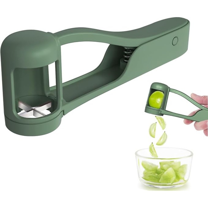 Feliator fructe si legume, verde, inox si ABS, compact