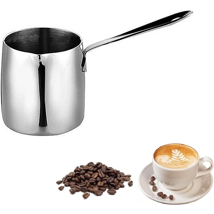 Univerzális rozsdamentes acél kávéfőző 400ml ergonomikus fogantyúval