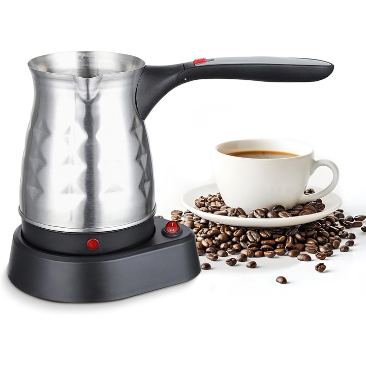 Elektromos török kávéfőző 500ml rozsdamentes acél 24.1x17.6cm