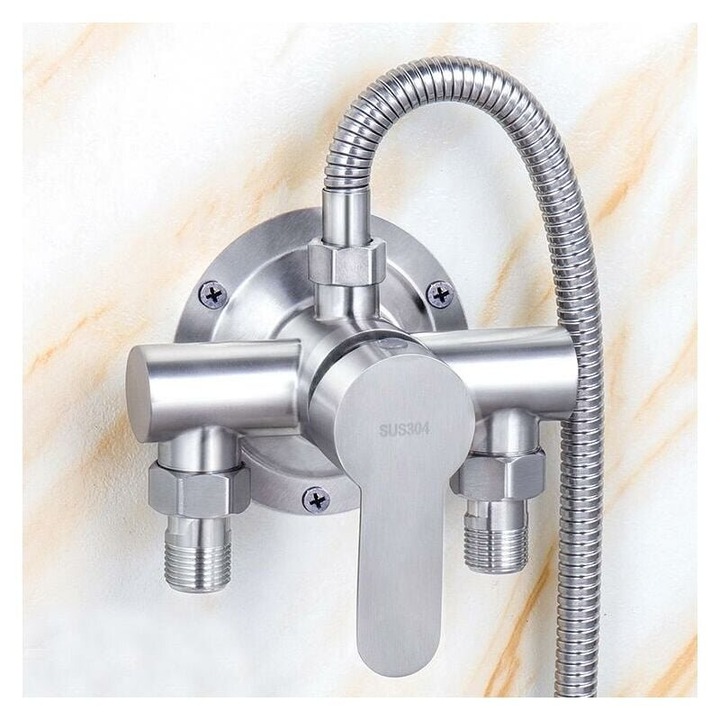 Robinet amestecare inox, maner ergonomic, 9.2x9.2cm