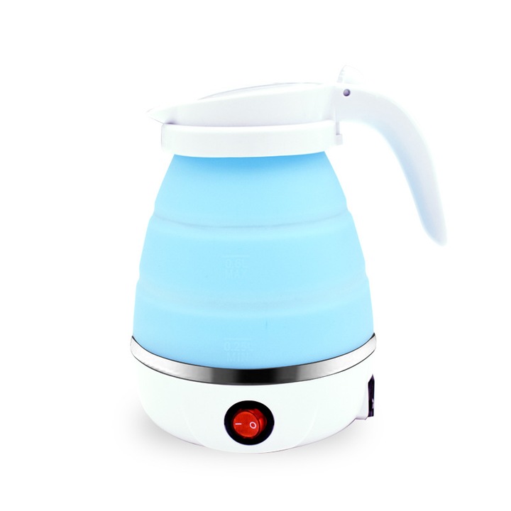 Fierbator electric pliabil 0.6L albastru silicon inox 750W