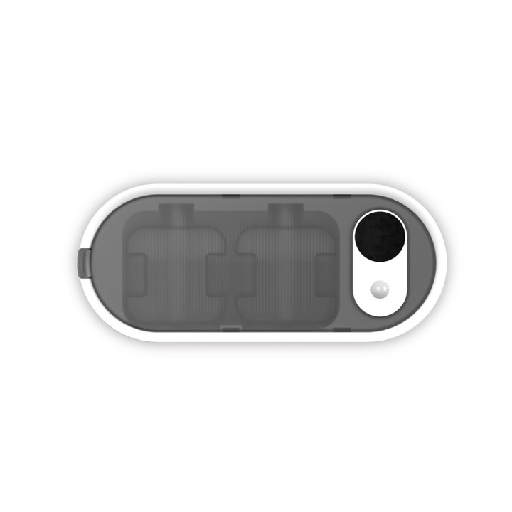 Difuzor aromaterapie cu senzor, montare pe perete, capacitate mare, alb/gri, 1800mAh, USB