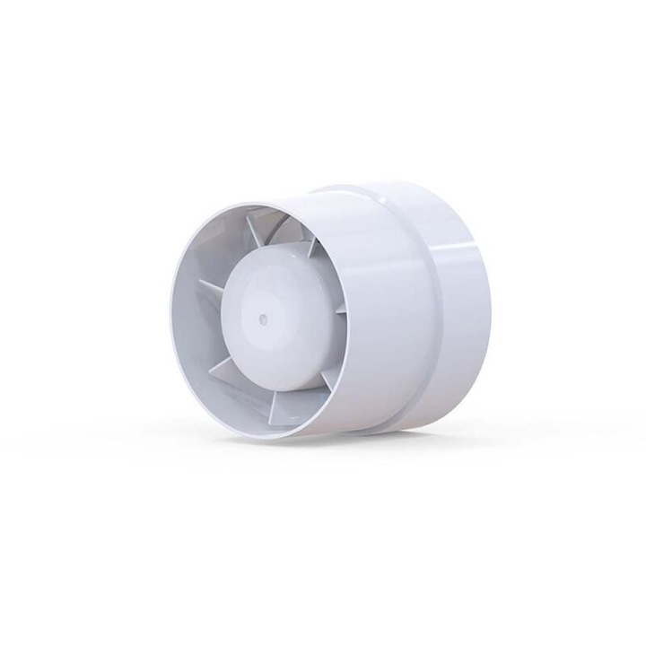 Légcsatorna ventilátor 125mm, 16W, csendes, ABS, hővédelemmel