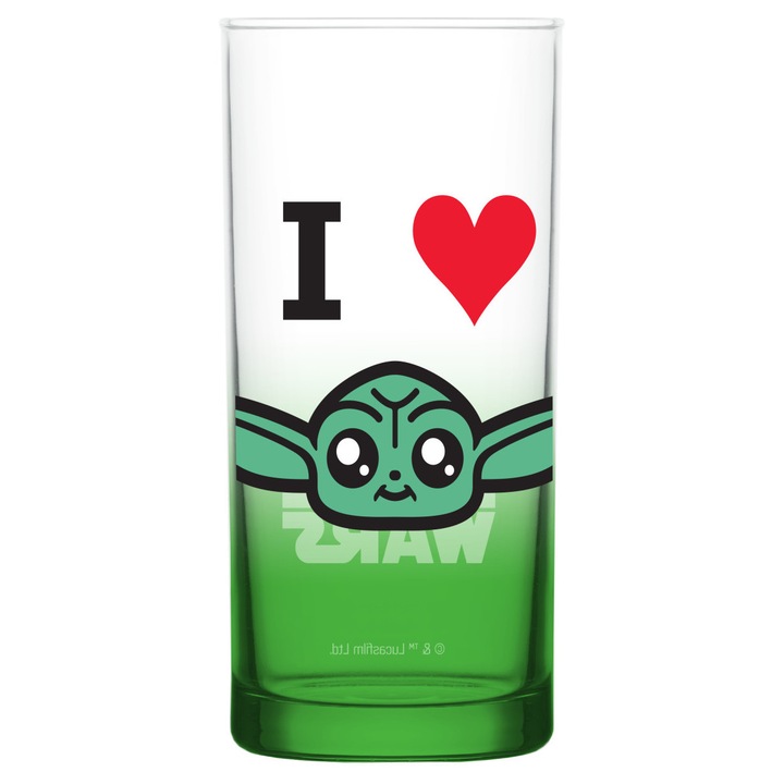 Star Wars Baby Yoda prémium üveg pohár - 290m