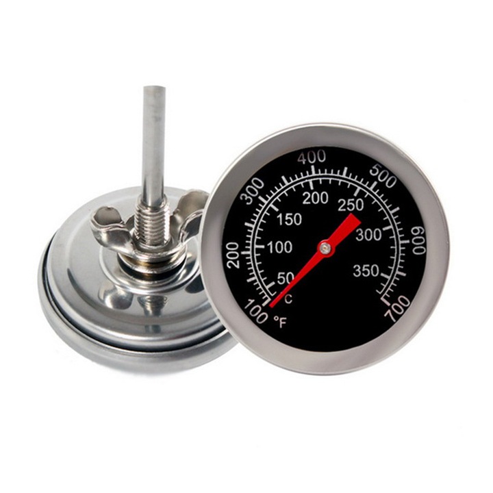 Termometru carne inox, mecanic, pentru gratar, bucatarie, afisaj clar