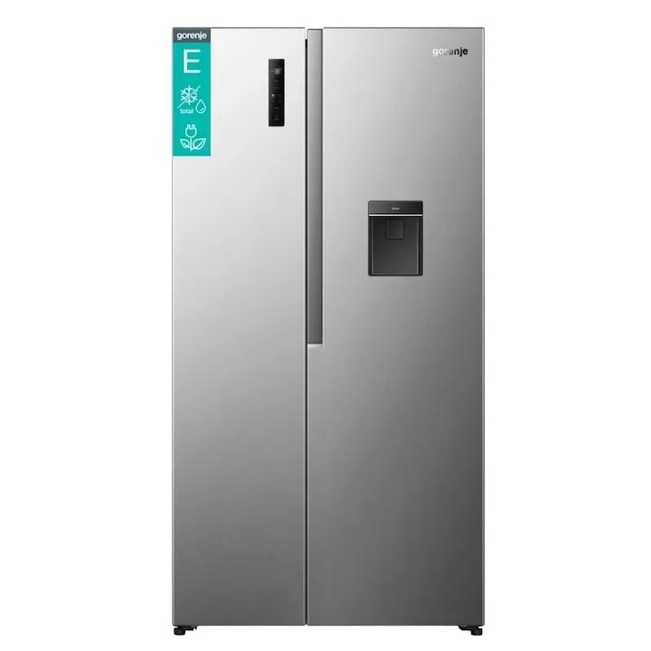 Frigider cu congelator Side by side Gorenje NRS917E41XWD, NoFrost Plus, Dozator, Display LED, Clasa energetică E, Gri