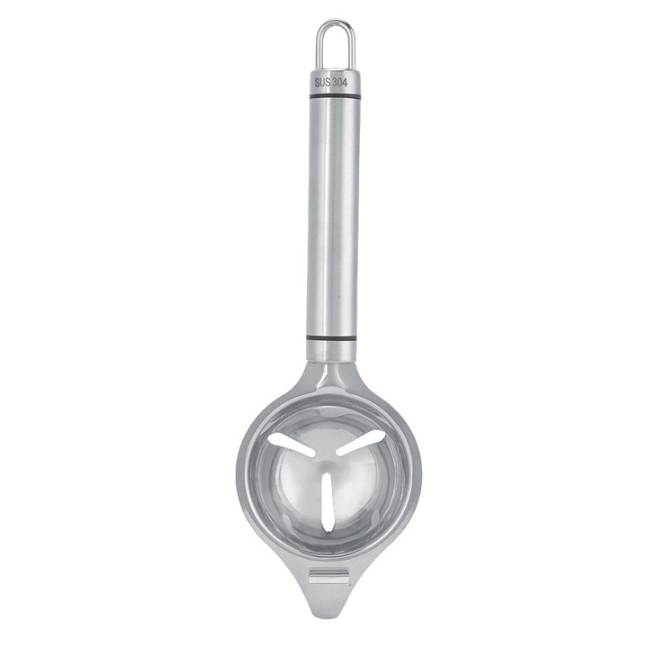 Tojássárgája szeparátor rozsdamentes acélból, korrózióálló, vízgátló gyűrűkkel, 18cm