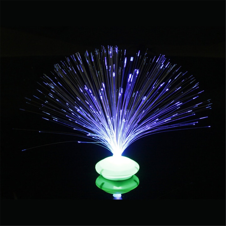 Lampa LED fibra optica multicolora 3 culori 3xAA